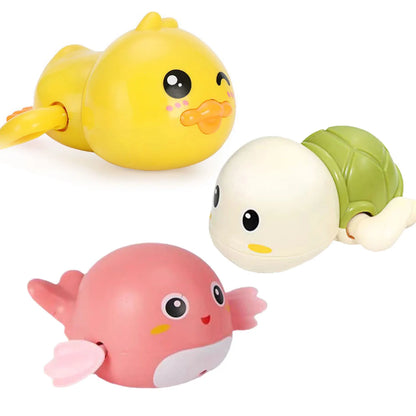 Summer Baby Water Gun Spray Toys Cute Little Yellow Duck Swimming