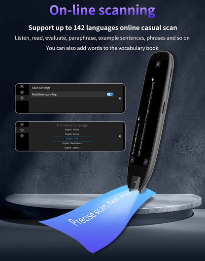 Translation Pen for Dyslexia Scanner Reading Pen 142 Text to Speech Smart Recording