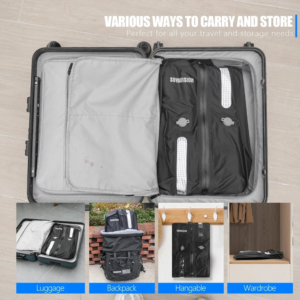 ¡Gran oferta! Bolsas de vacío de TPU S M L, bolsas de compresión al vacío reutilizables, equipaje impermeable