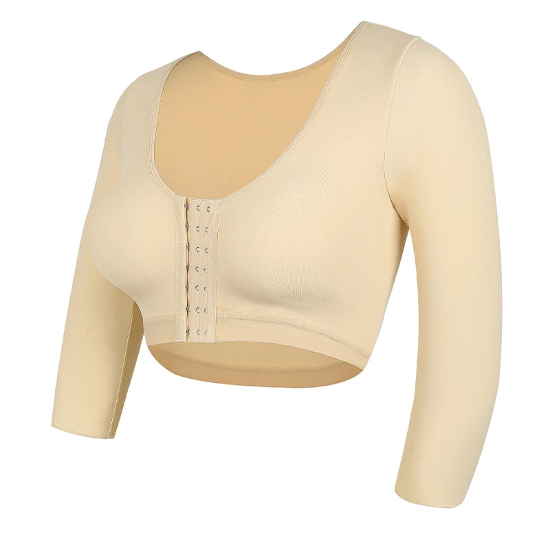 Shaper Tops for Women Flabby Arms Compression Post Surgery Front Closure Bra Cropped