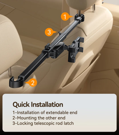 Car Tablet Phone Holder With Extension Arm For 4.7-12.9" Tablet/Phones
