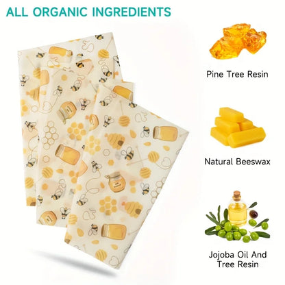 Envase reutilizable de cera de abeja para conservar alimentos, apto para sándwiches, fr