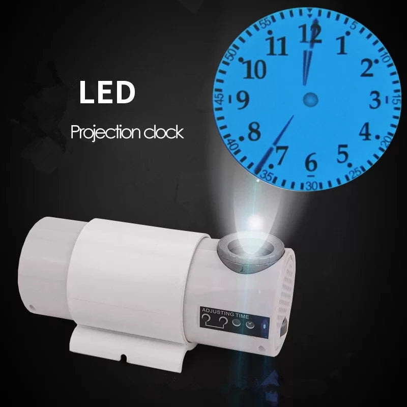 Reloj de escritorio con proyección LED digital ABZS, silencioso, con control remoto, proyector de mesa, esfera de pared, para sala de estar y tienda.