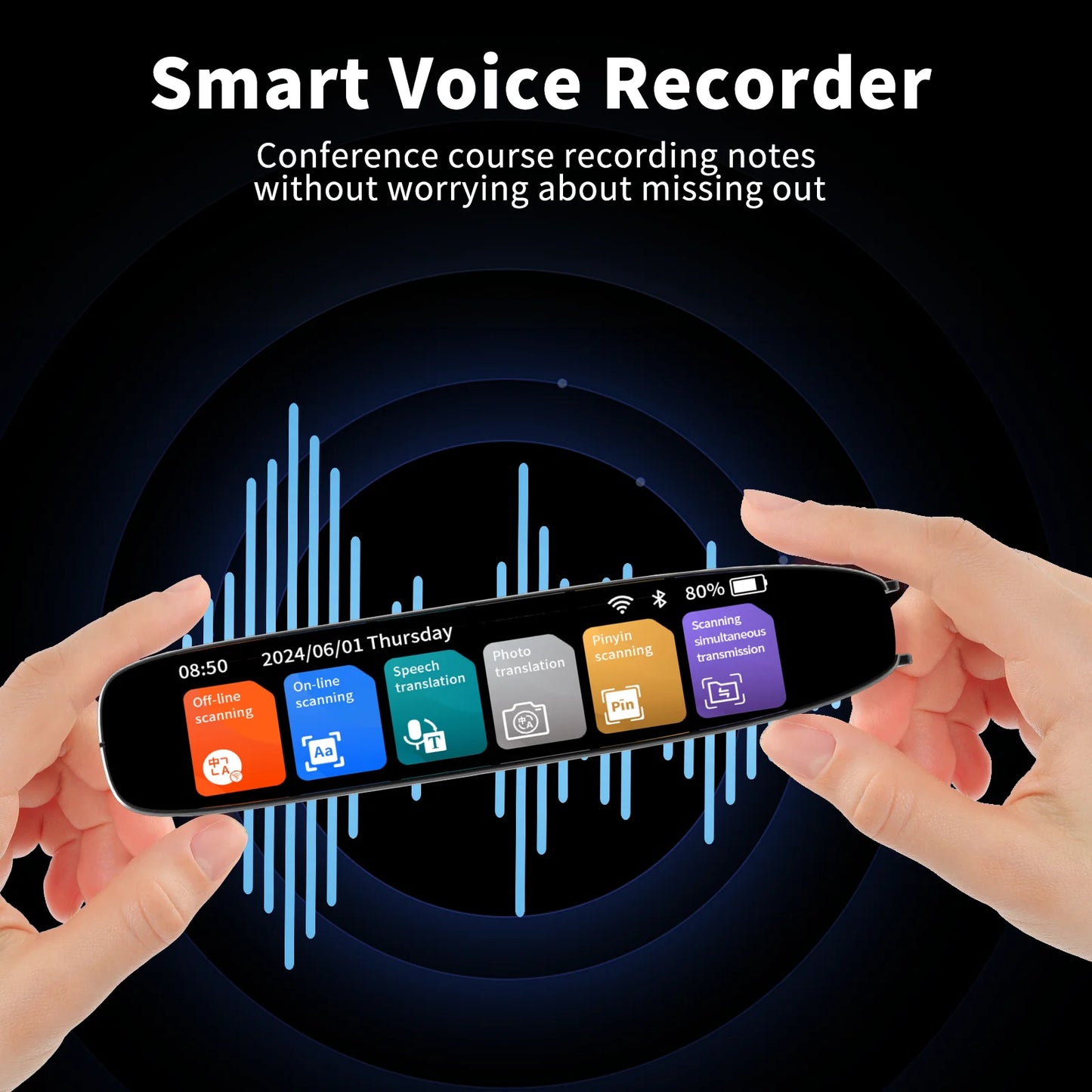 Translation Pen for Dyslexia Scanner Reading Pen 142 Text to Speech Smart Recording