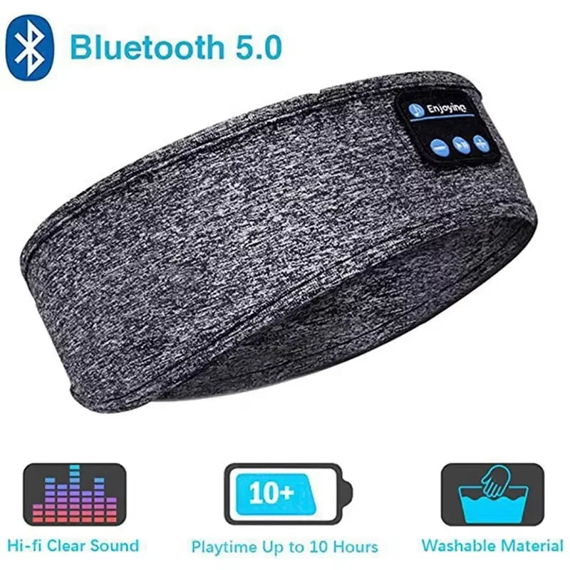 HOMEFISH BT Earphones Sports Sleeping Headband Elastic Wireless Headphones