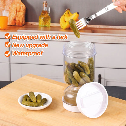 Olive and Pickle Strainer Jar, New Olive Container Hourglass Jar