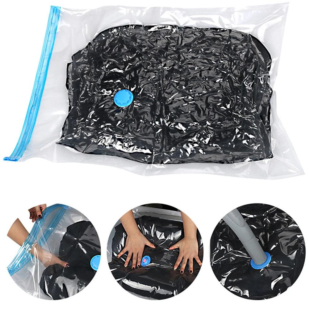 Vacuum Storage Bags With Valve Folding Compressed Space Saving Clothes Storage