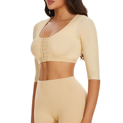 Shaper Tops for Women Flabby Arms Compression Post Surgery Front Closure Bra Cropped