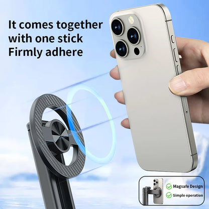 Magnetic Phone Holder 360° Rotation Pocket Selfie Stick With Bluetooth Remote
