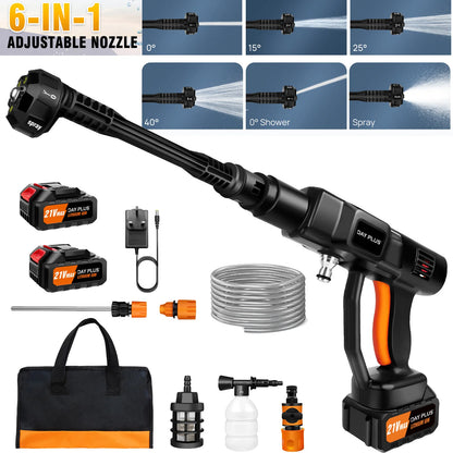 DayPlus Cordless Pressure Washer,6-in-1 Portable Pressure Washer