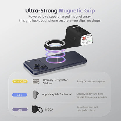 Soporte magnético para teléfono COMITOK con control remoto y mango portátil para fotografía