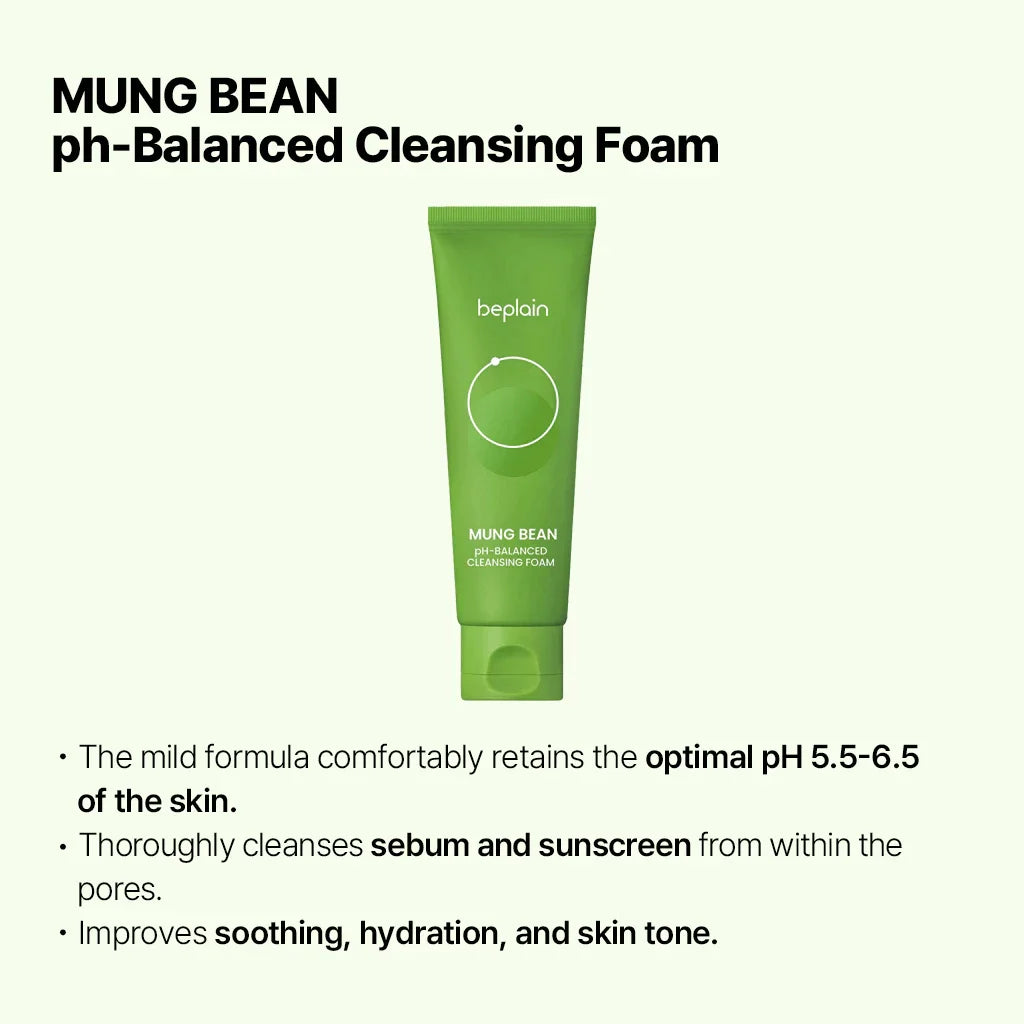 Korean Beplain Mung Bean Pore Serum,Deep Pore Cleansing Foam