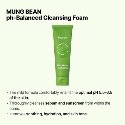 Korean Beplain Mung Bean Pore Serum,Deep Pore Cleansing Foam