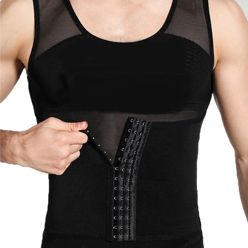 Men's Body Shaper Compression Vest Abdomen Shapewear Tummy Slimming Sheath Belly