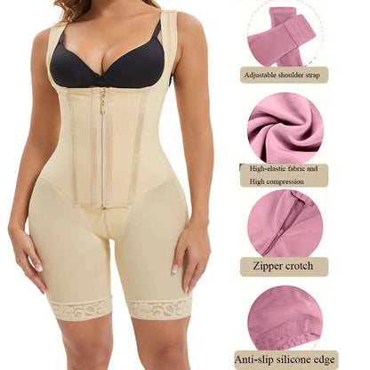 Fajas Colombianas Post Tummy Shapers Women Fully Body Shaper Waist Trainer Firm High
