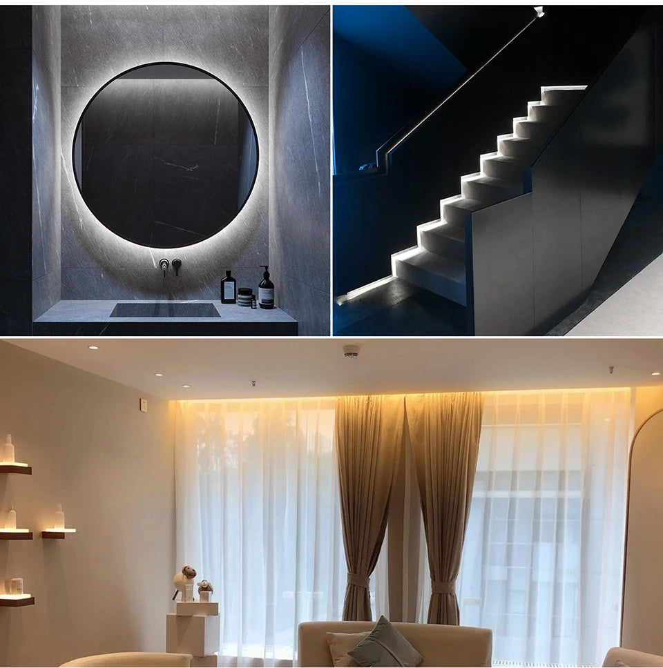 Black Silicone Tube Neon Light LED Strip with RF Remote Control/Sweep Motion/Touch Sensor