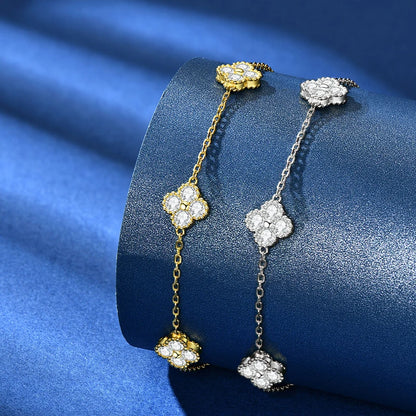 18k Gold Plated 925 Silver 3mm Moissanite Necklace Earrings Bracelet Sets 3 In 1