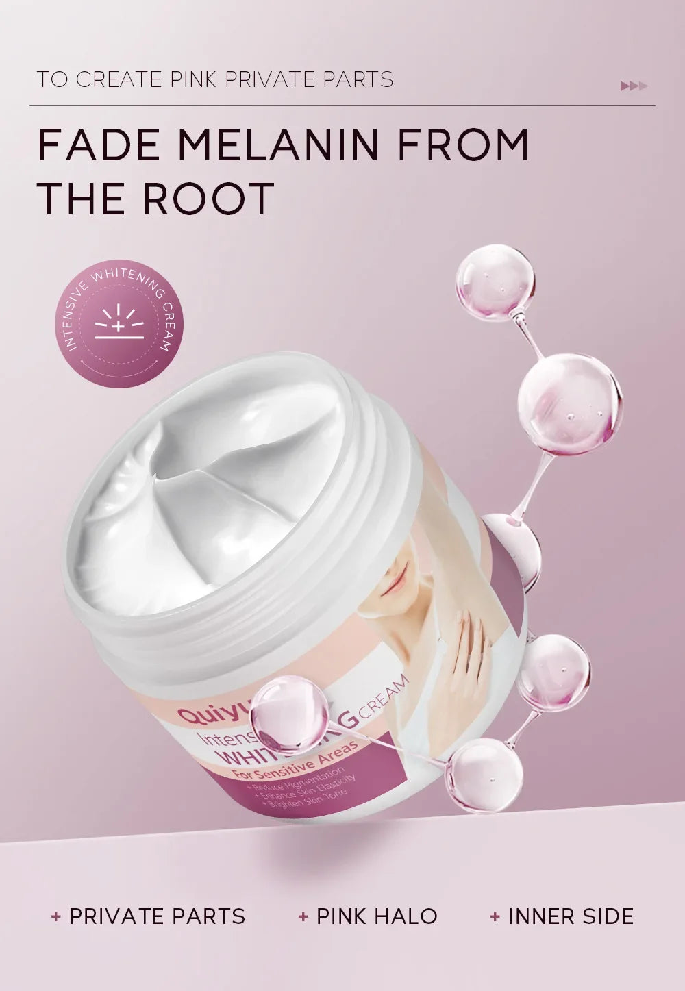 Crema blanqueadora para piel oscura, blanqueamiento de axilas, aclaramiento de axilas