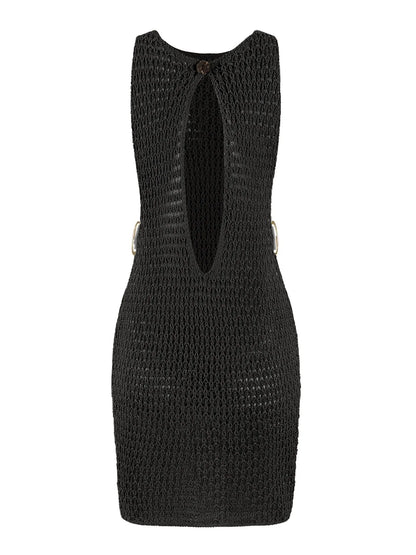 One-Shoulder Cut-Out Corset Mini Dress.