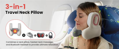 Neck Massager and Heat, U-Shape Memory Foam Airplane Pillows