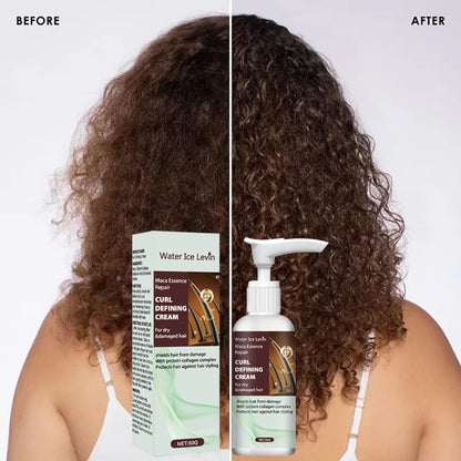 Crema definidora de rizos Maca Essence con keratina y colágeno de secado rápido