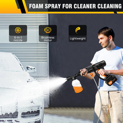 DayPlus Cordless Pressure Washer,6-in-1 Portable Pressure Washer