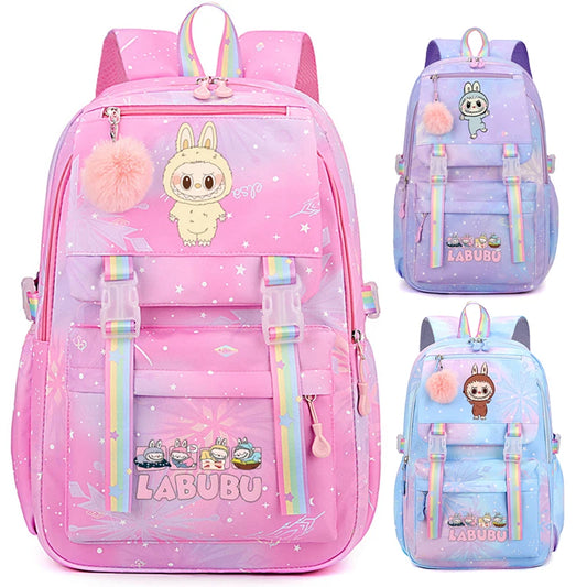 Mochila estampada fofa de anime para adolescentes estudantes crianças meninas meninos mochila escolar