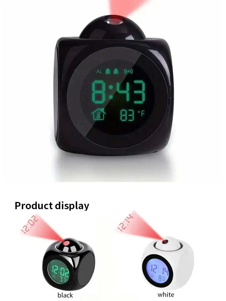 Multi-function Projection Chime Clock LED Light Projection