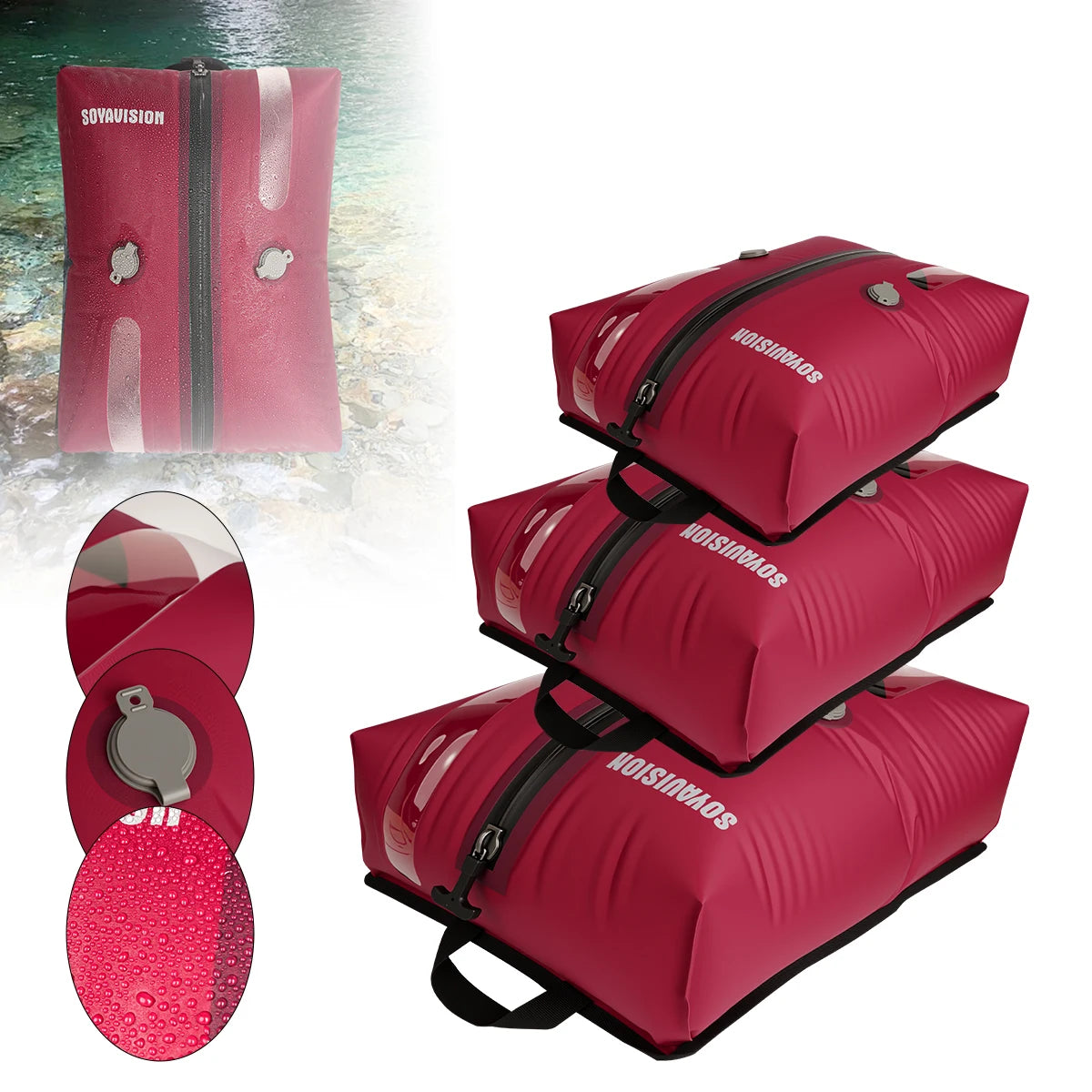 ¡Gran oferta! Bolsas de vacío de TPU S M L, bolsas de compresión al vacío reutilizables, equipaje impermeable