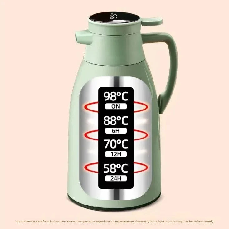 Hervidor térmico de cocina con pantalla digital para café, termo de vidrio de 1/1,3/2 l