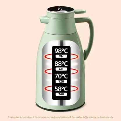 Hervidor térmico de cocina con pantalla digital para café, termo de vidrio de 1/1,3/2 l