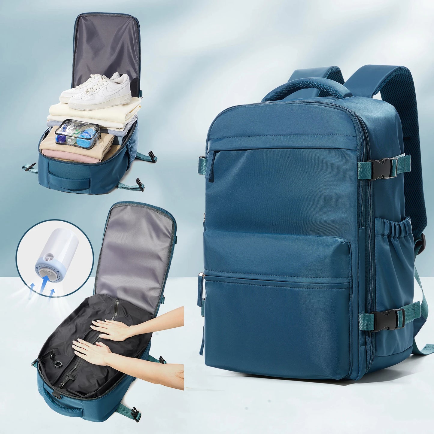 Vacuum Backpack Travel Bag for Men Large Capacity airback Backpack Business