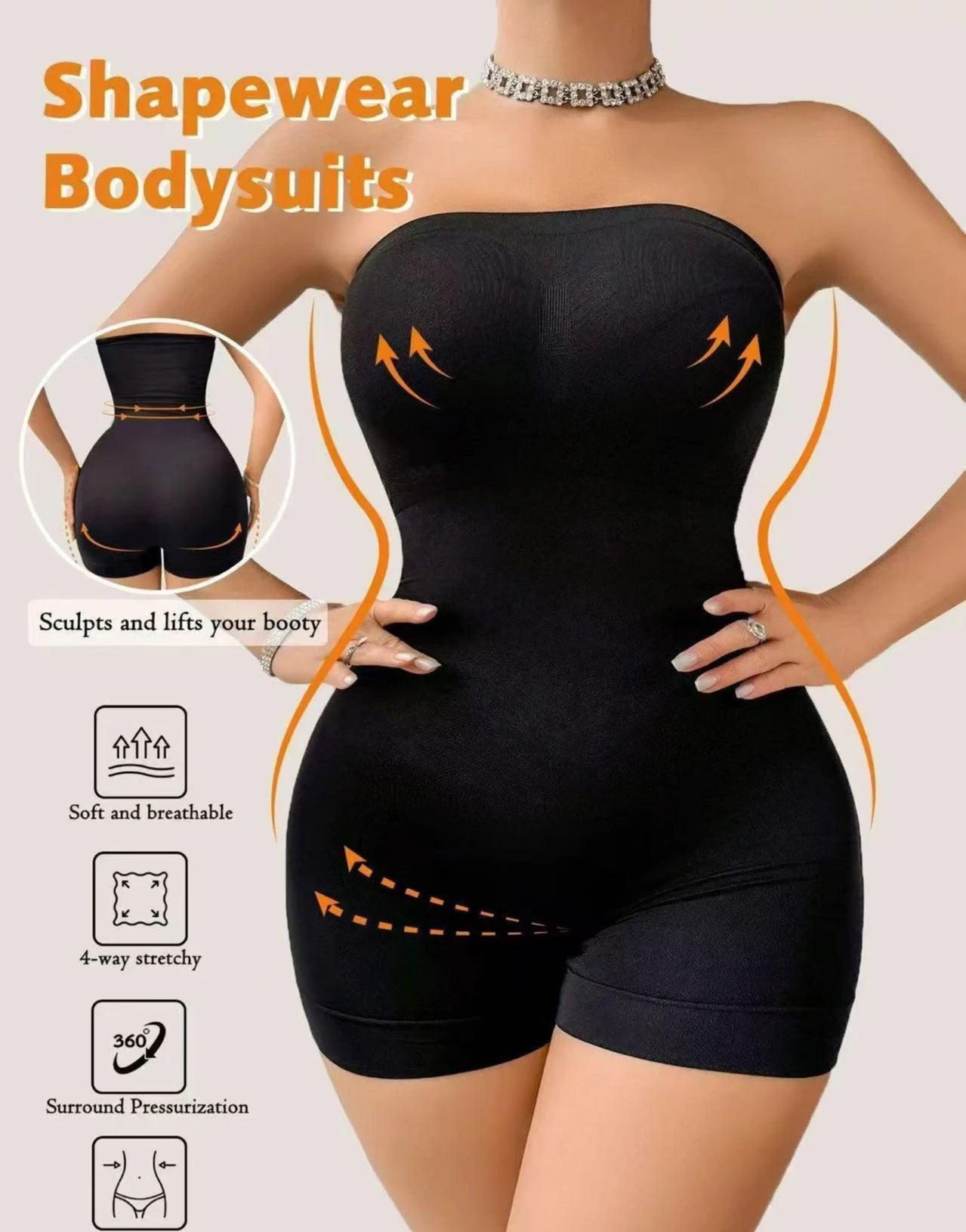 Shapewear Corsets for Women Bodysuit Seamless High-waisted Tummy Control