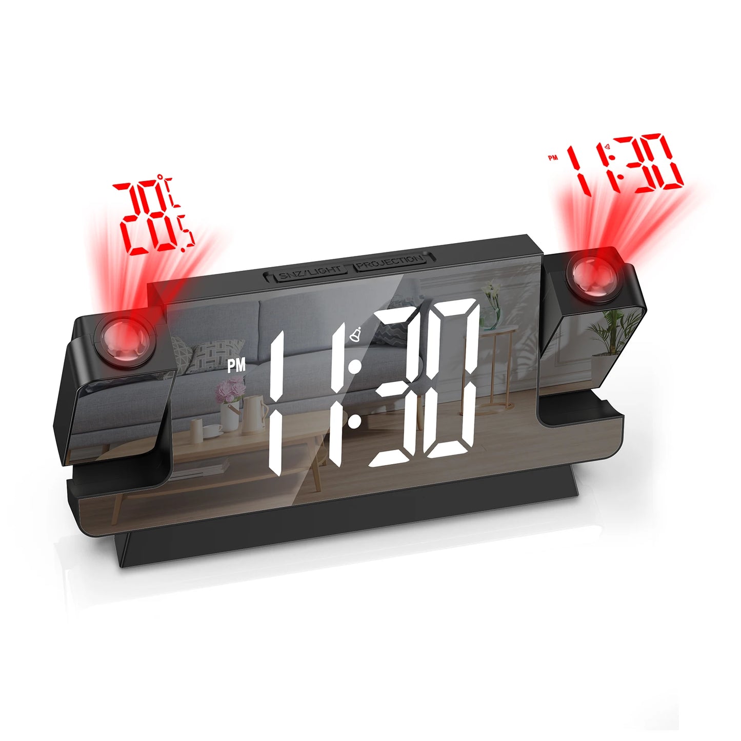 double projection clock LED clock Alarm Clock Digital clock 12/24H