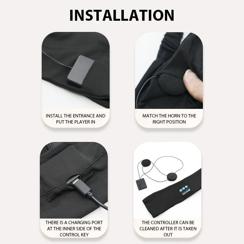 Fone Auriculares Bluetooth Banda de Sudor Deportes Auriculares Inalámbricos Elásticos para Dormir