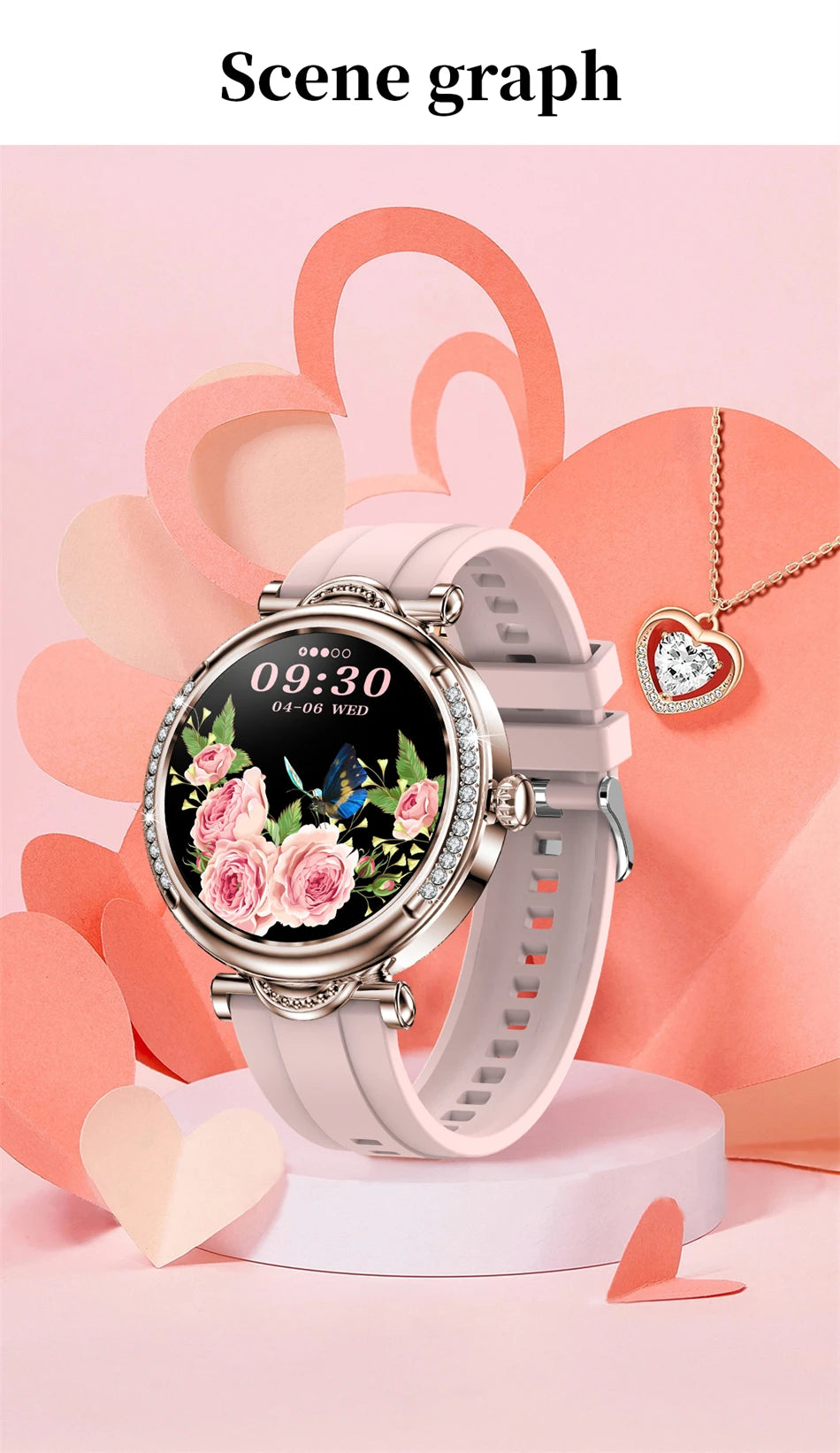 For Xiaomi Android Fashion Women Smart Watch 360*360 HD Screen