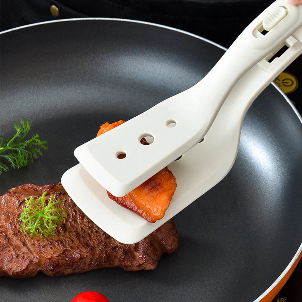 Pinzas de silicona para espátula, pinzas para huevos, pinzas para tostadas francesas, antiadherentes para cocinar