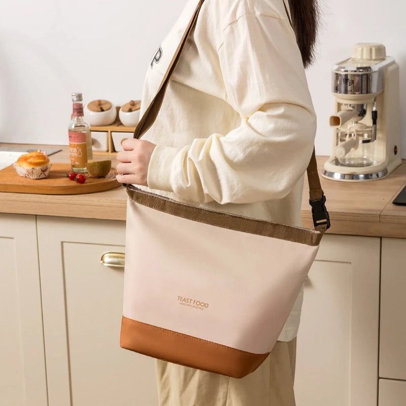 Portable Lunch Bags Outdoor Picnic Bag Insulated Bento Bags Handbag Shoulder Storage Bags