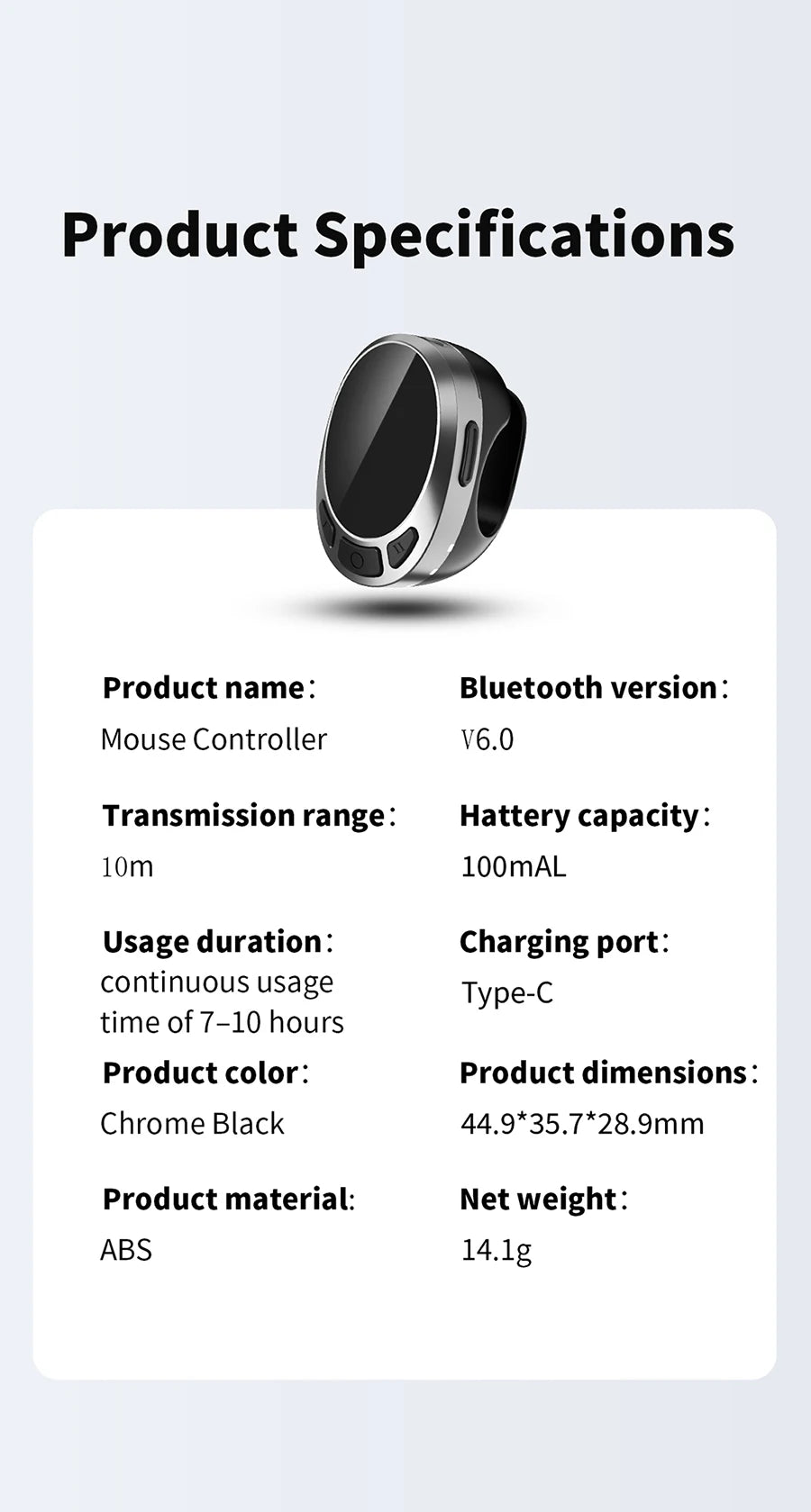 TikTok remote, scrolling ring, finger mouse, bluetooth page turner