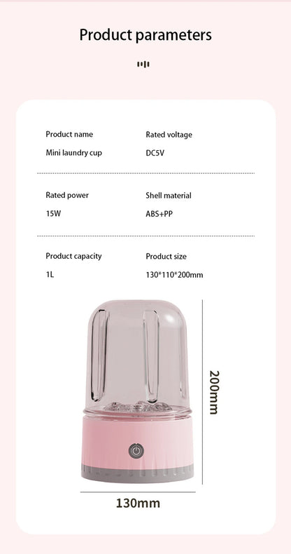 Mini Laundry Cup 1L Wireless Portable Underwear&Socks Automatic Washing Machine