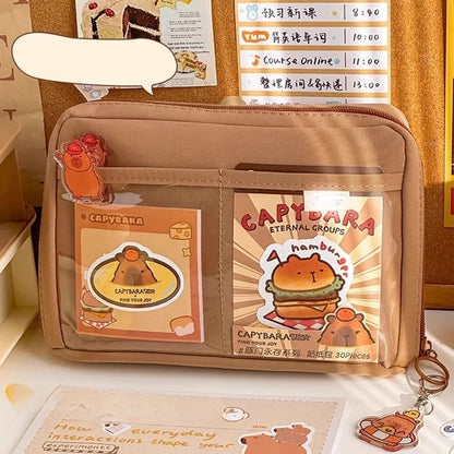 Capybara Stationery Set Students Large-Capacity Pen Pouch Creative