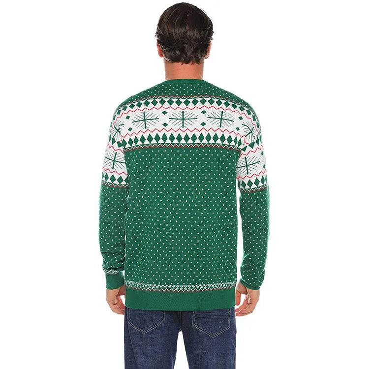 2025 New Christmas Matching Sweaters for Women Men Couples Knitwear Jacquard