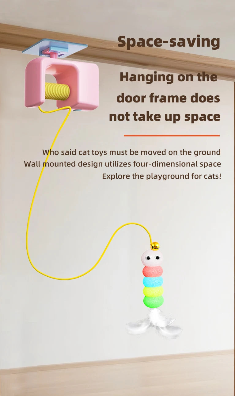 Cats Toys Pet Stress Relief Rechargeable Interactive Hanging Door