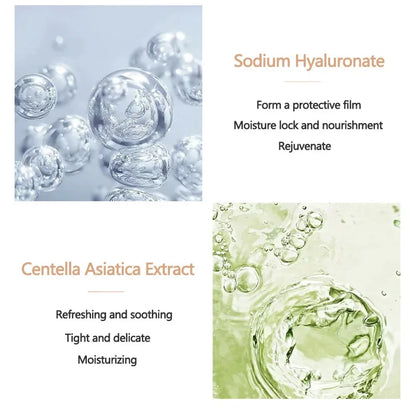 Kit de mascarilla facial coreana con esencia de péptidos de colágeno y ácido hialurónico hidratante.