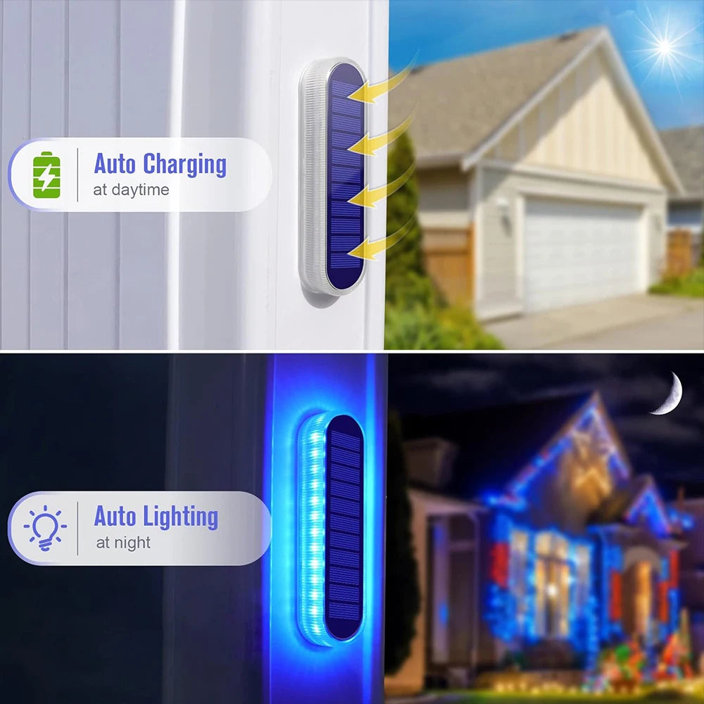 Solar Powered LED Outdoor Deck Lights IP68 Waterproof Automatic On/Off