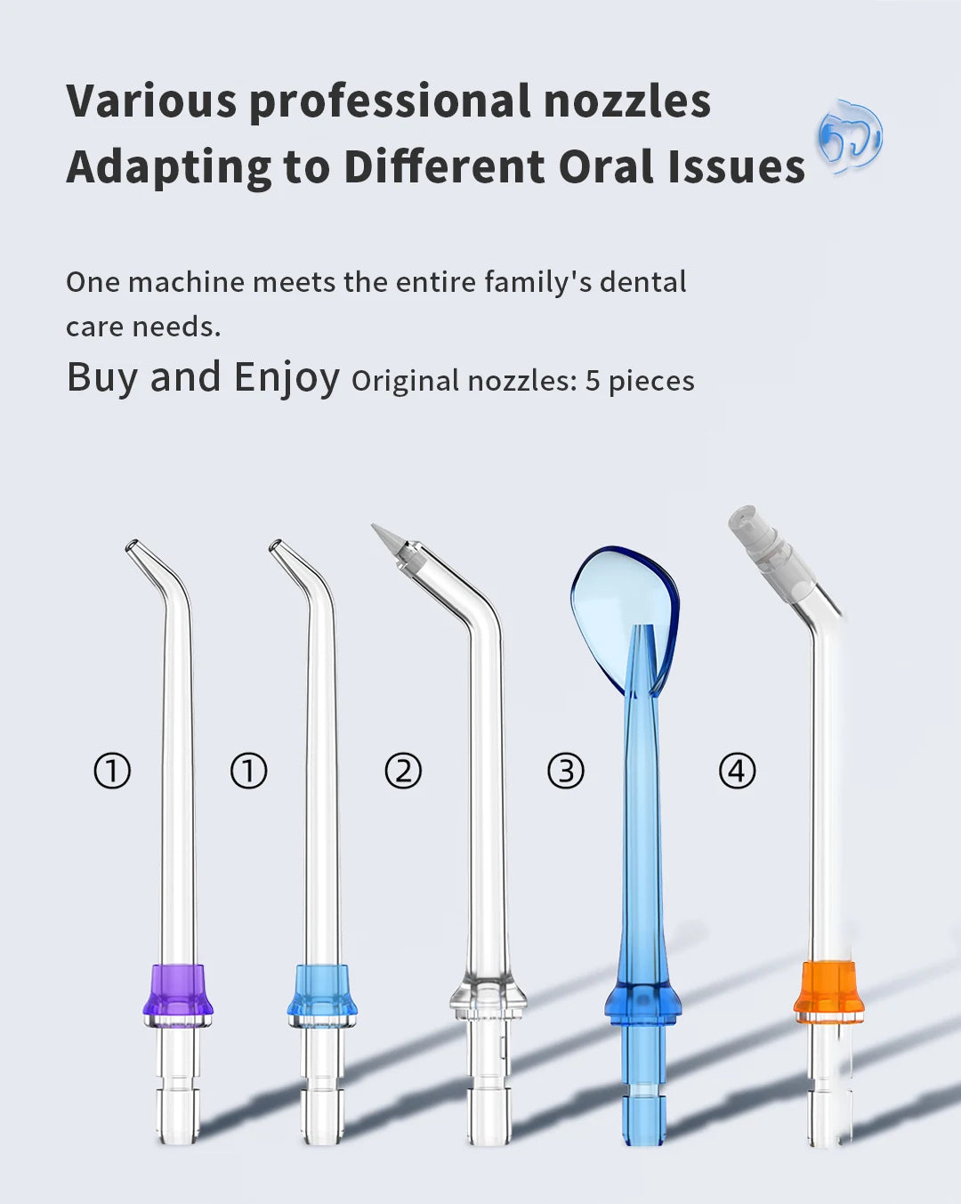 H2ofloss Tabletop Portable Water Flosser for Teeth Dental Oral Irrigator
