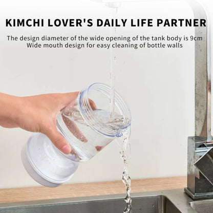 Olive & Kimchi Filter New Container Hourglass Jar With Filter Flip Pickle