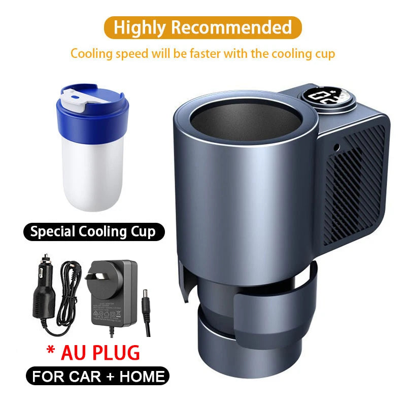 Copo térmico elétrico 2 em 1 para bebidas, café e outras bebidas. Ideal para automóvel, com função de aquecimento e arrefecimento. Perfeito para bebidas com leite.