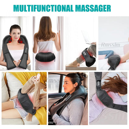 U Shape Deep Kneading Electric Massage Pillow For Neck Waist Leg Body