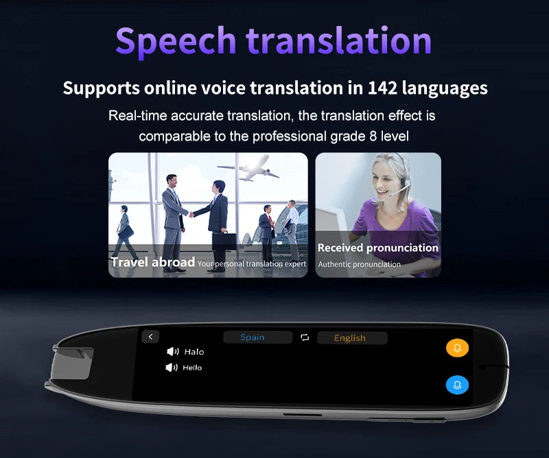 Translation Pen for Dyslexia Scanner Reading Pen 142 Text to Speech Smart Recording
